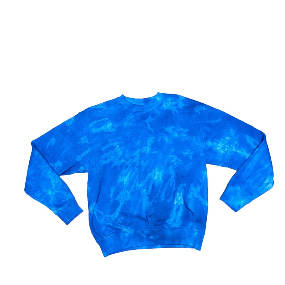 Sporty & Rich Blue Tie-dye Crewneck Sweatshirt Size:Small